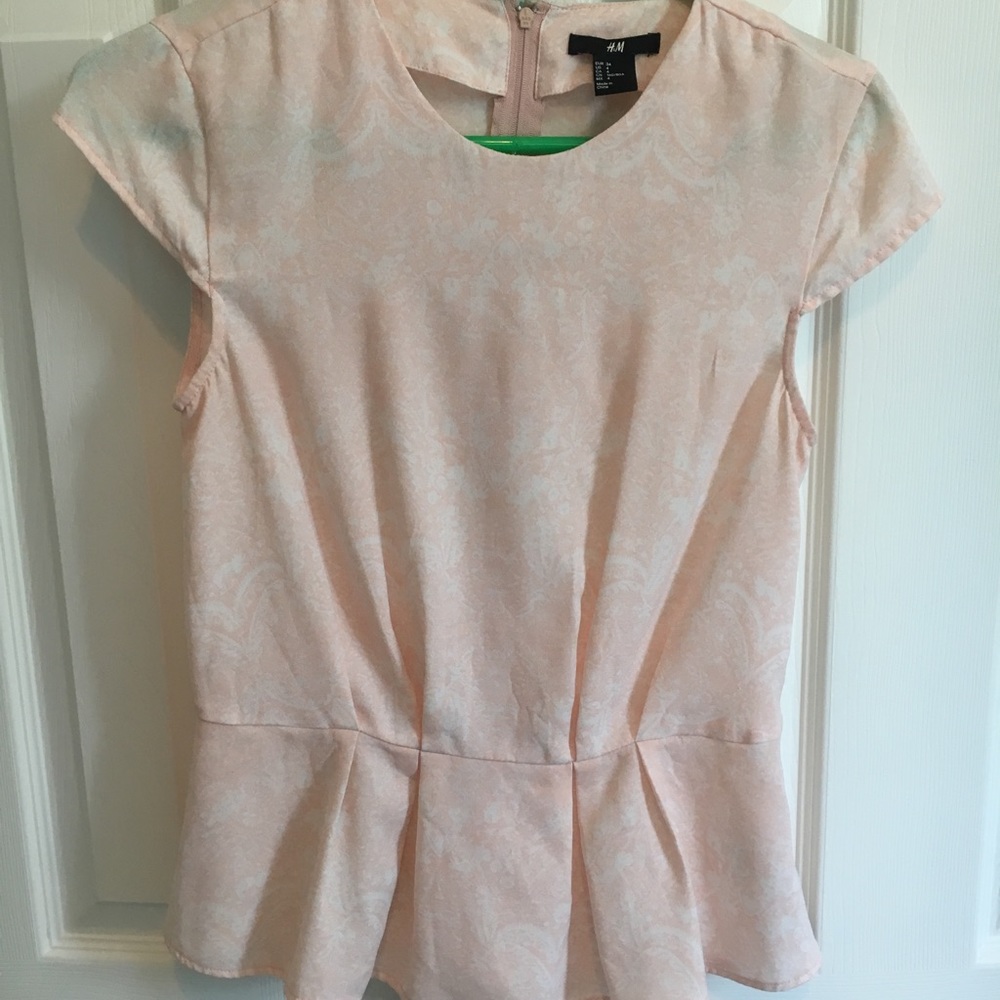 Pink peplum top